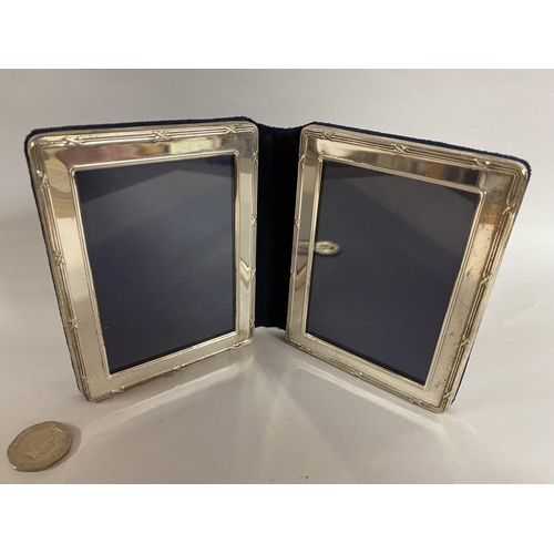 54 - Hall marked Silver Double Photo Frame, 4