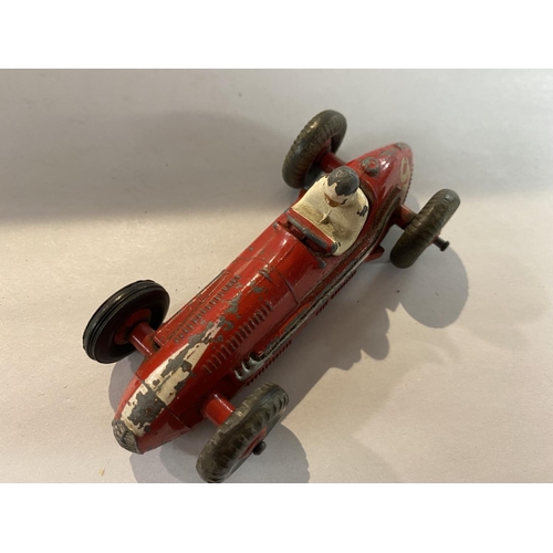 58 - Dinky Maserati Racing Car, model 231 - Box worn & Car Playworn