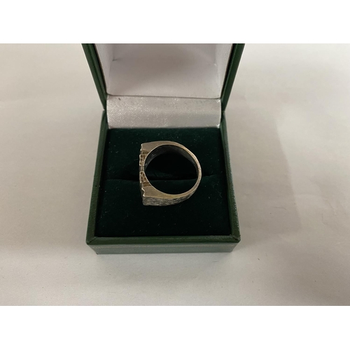 13 - Hall marked Silver Signet Ring, size M