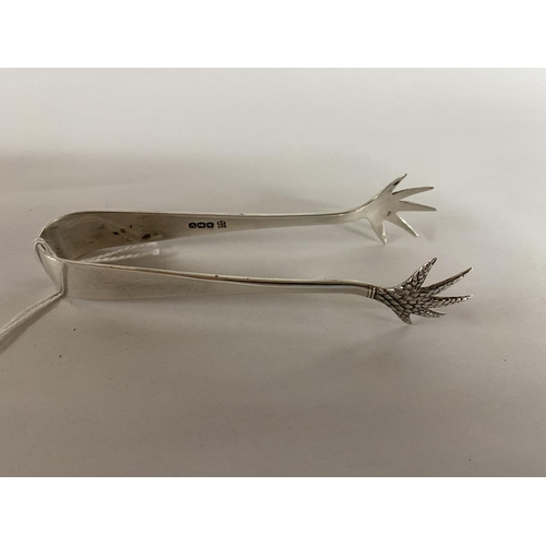 17 - Hall marked Silver Bird Claw Tongs, Sheffield 1938 by Cooper Bros