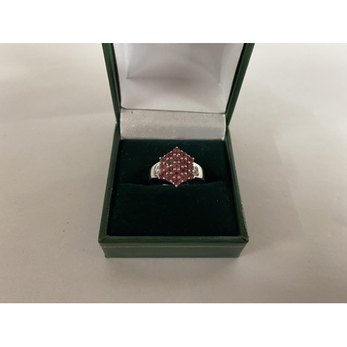 301 - 925 Silver & Pink Amethyst Ring, size N