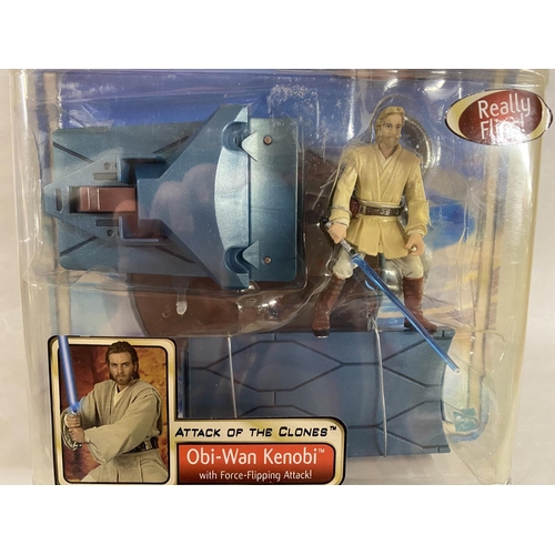 262 - Star Wars - Attack of the Clones - Obi Won Kenobi with Force Flipping Action c2002