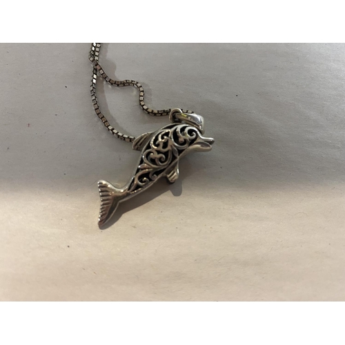 44 - Sterling Silver 'Fish' Necklace