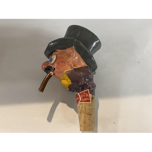 94 - Groucho Bottle Stopper with moving Eyes, some wear