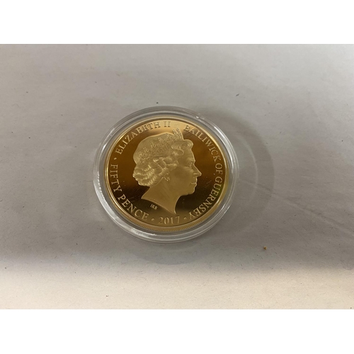 222 - Queen Elizabeth & Philip 2017 Guernsey 70th Anniversary Coin