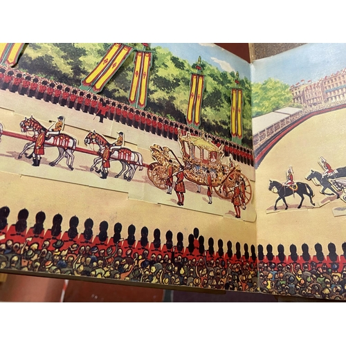 198 - Vintage Raphael Tuck Coronation Panorama Cut Out Booklet