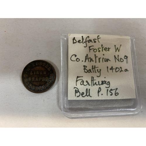 165 - Foster Linen Draper Farthing Coin / Token