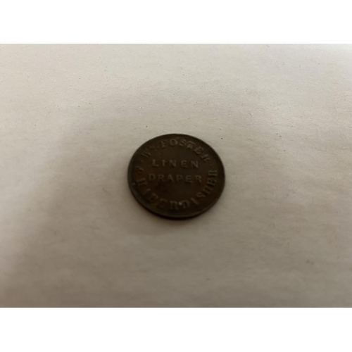 165 - Foster Linen Draper Farthing Coin / Token