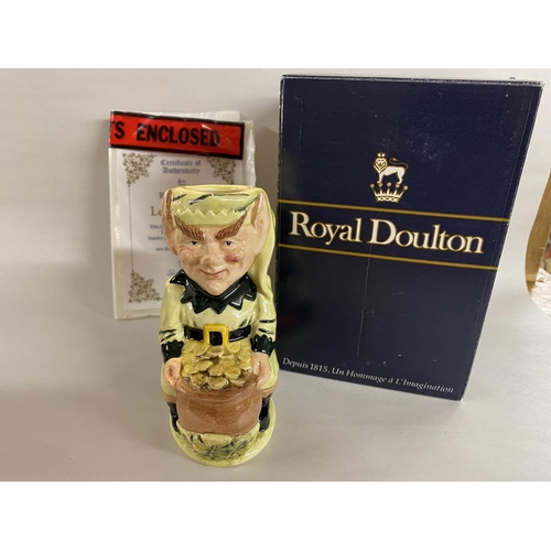 61 - Royal Doulton boxed Limited Edition Toby Jug - Leprechaun D6948, 6