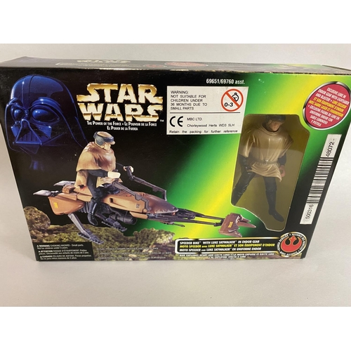 129 - Star Wars - The Power of the Force - Speeder Bike with Luke Skywalker