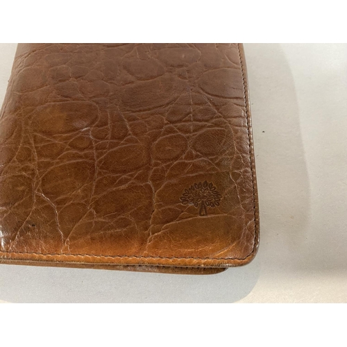 57 - Vintage Mulberry Leather Wallet with Hip Flask