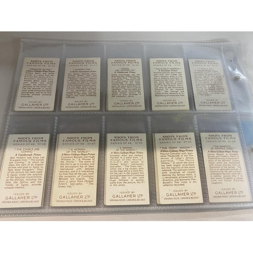 175 - Set of 48 Gallaher Cigarette Cards - Shots from Famous Films