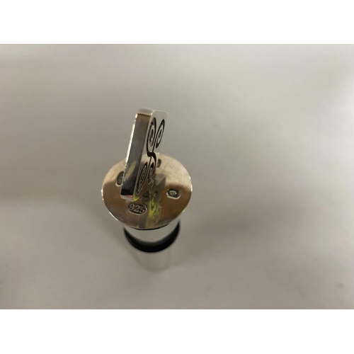 130 - Sterling Silver Bottle Stopper , London 2002 by Charles Francis Hall