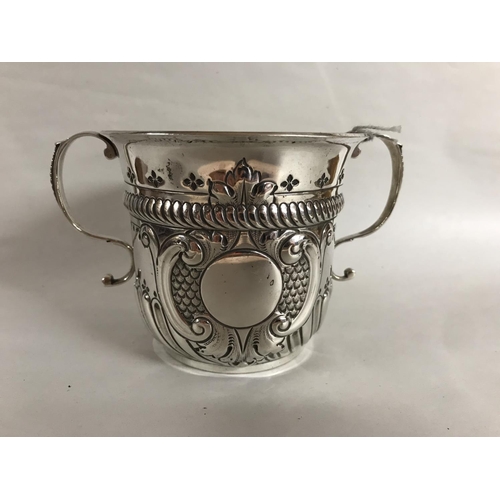 243 - Hall marked Silver Porringer, B'ham 1906, 4