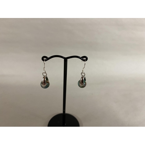 265 - 925 Silver, Harlequin Jade Earrings