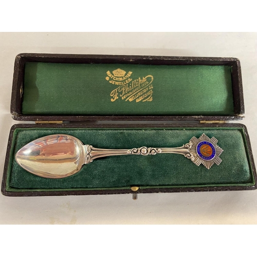 228 - Hallmarked Silver 'Scots Guards' Presentation Spoon, B'ham 1907