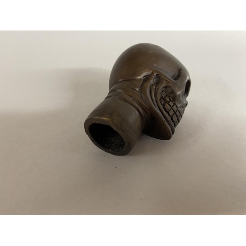 96 - Bronze Walking Stick Top in form of a Skull