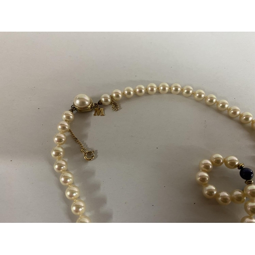 109 - Majorca Silver & Faux Pearl Necklace