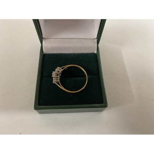 271 - 9ct Gold with Opaque CZ Ring, size Q-R