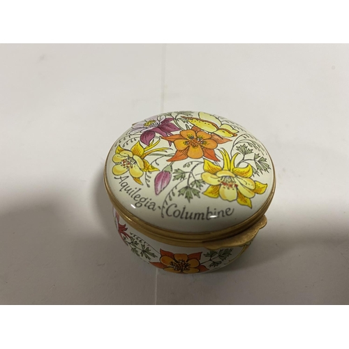 64 - Crummles Enamelled 'Columbine' Pill Box