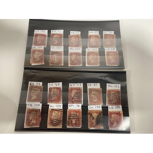 9 - Penny Red Stamps - Various Plates