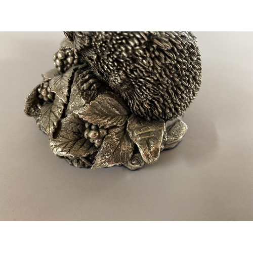 249 - Hallmarked Silver 8cm Filled Hedgehog by Country Artists