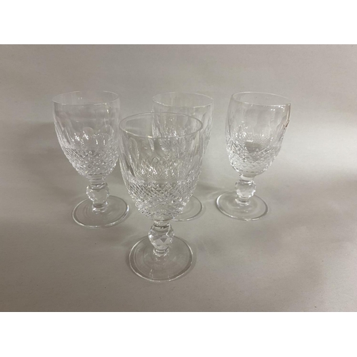 52 - Set of 4 Waterford Crystal Colleen Short Stemmed Sherry/Port Glasses