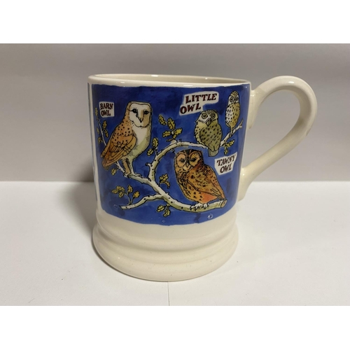 203 - Emma Bridgewater Mug - Bird Families - Owls & Woodpeckers