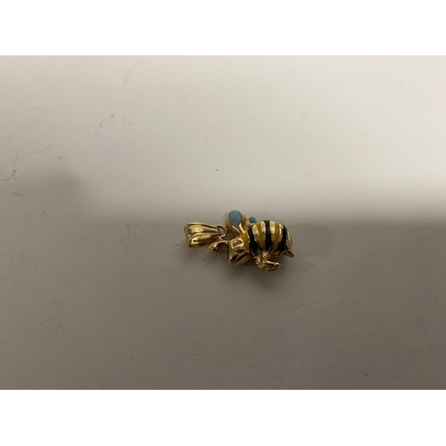 173 - 9ct Gold & Enamelled 'Bumblebee' Charm