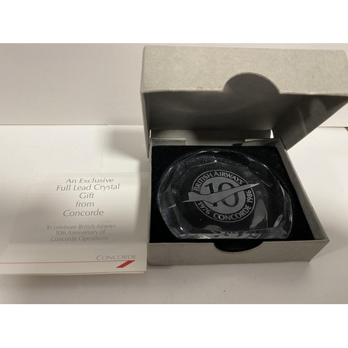 133 - Concorde Commemorative Paperweight, Boxed