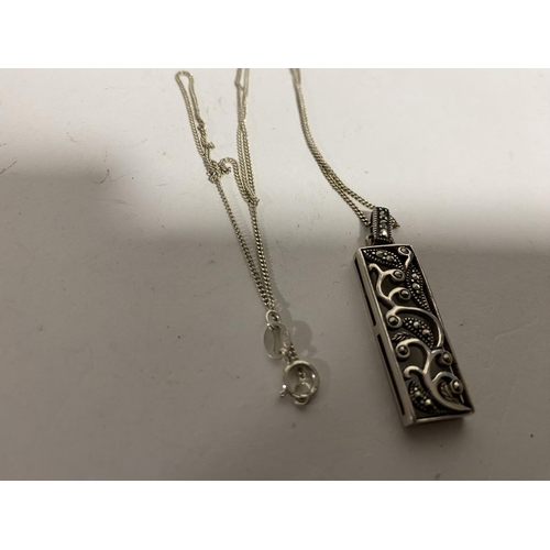 146 - Sterling Silver & Marcasite Necklace