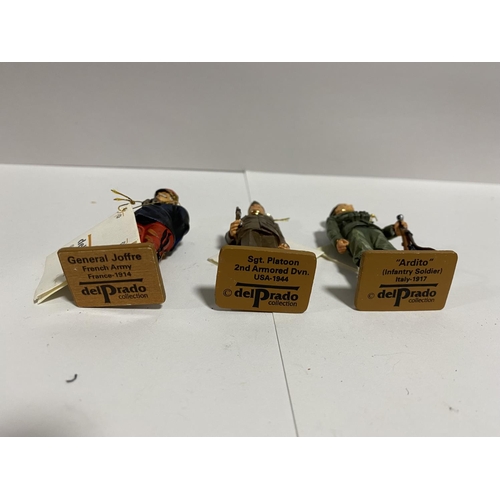 252 - 3 x Del Prado Lead Soldier Figures