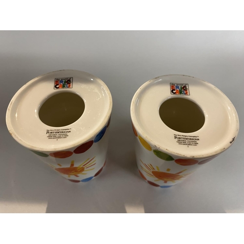 155 - Pair Portmeirion - The Very Hungry Caterpillar Ceramic Egg Cups