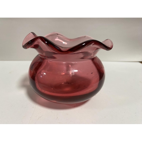 63 - Vintage Cranberry Glass 3