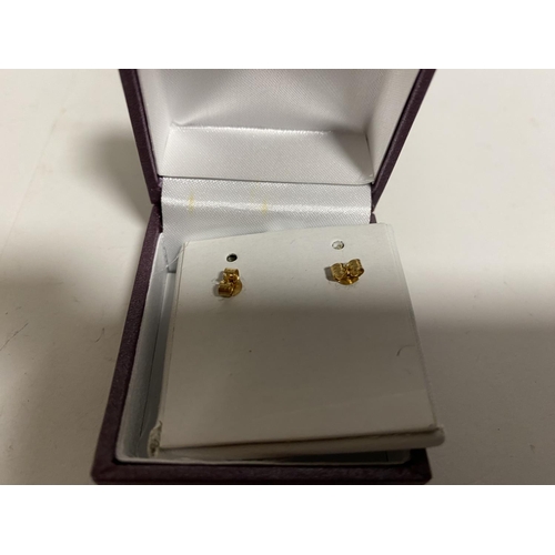 66 - 9ct Gold & Pearl Pair of Earrings