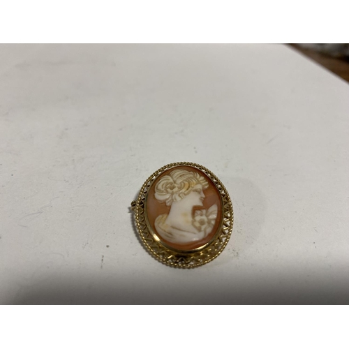 81 - 9ct Gold Cameo Brooch