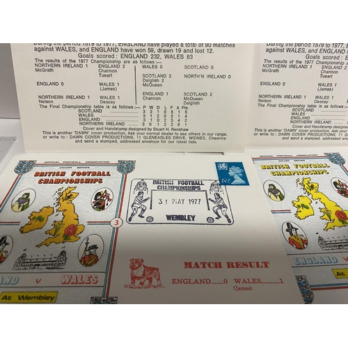 88 - 2 x 1977 Home International Football First Day Covers