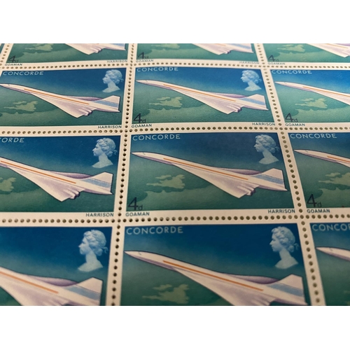 21 - Concorde Full set of 120 4d Stamps in Block