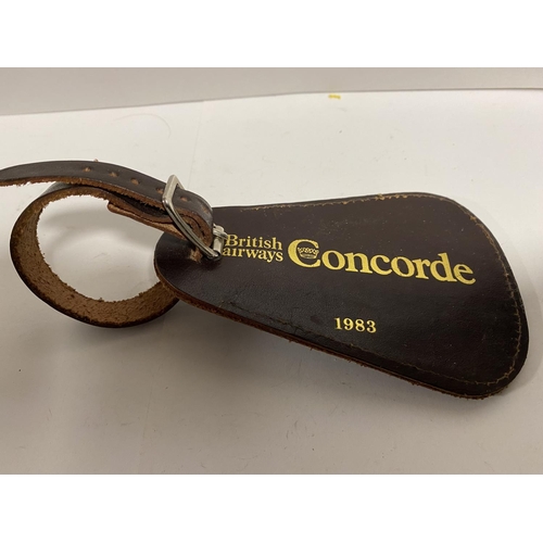 26 - Concorde 1983 Leather Travel Tag