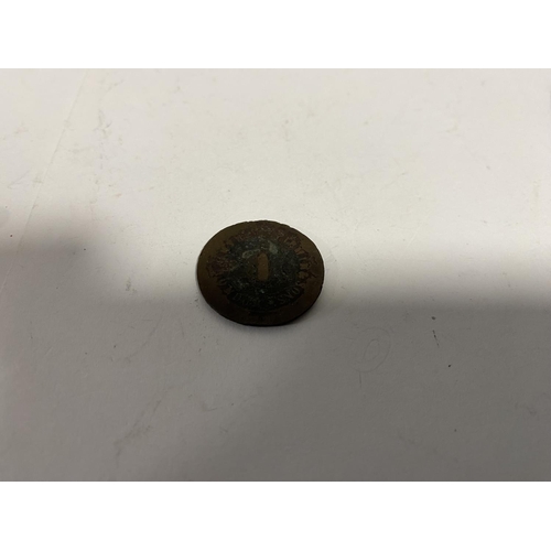 107 - London Drapers Penny Token (well worn)