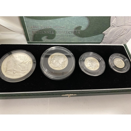 96 - 2003 Silver Proof 4-Coin Britannia Set (Minor Light Toning)