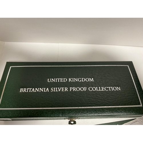 96 - 2003 Silver Proof 4-Coin Britannia Set (Minor Light Toning)