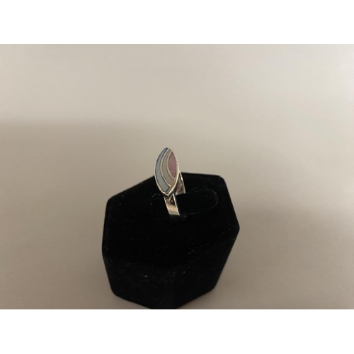 11 - 925 Silver 'Shell' Ring, size M