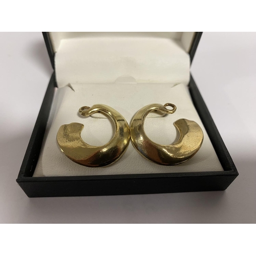 153 - Hallmarked Silver Gilt Pair of Earrings