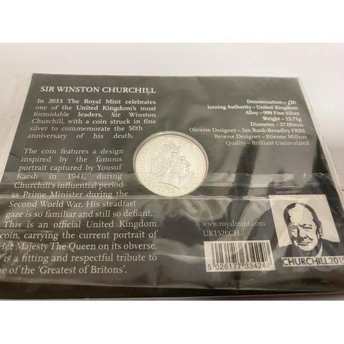 77 - Silver Proof .999 £20 Coin - Sir Winston Churchill