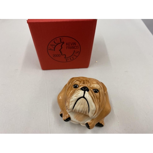 127 - Kevin Francis boxed Face Pot - Bertie Bulldog