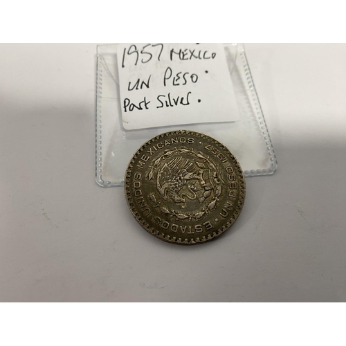 29 - 1957 Un-Peso Coin (part Silver)