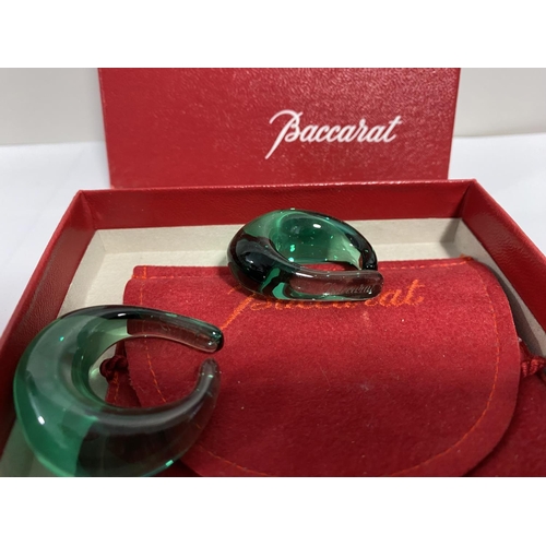 113 - Baccarat Pair of Earrings, Fully Stamped with Box