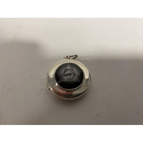 52 - Silver 925 'Masonic' Fob / Locket