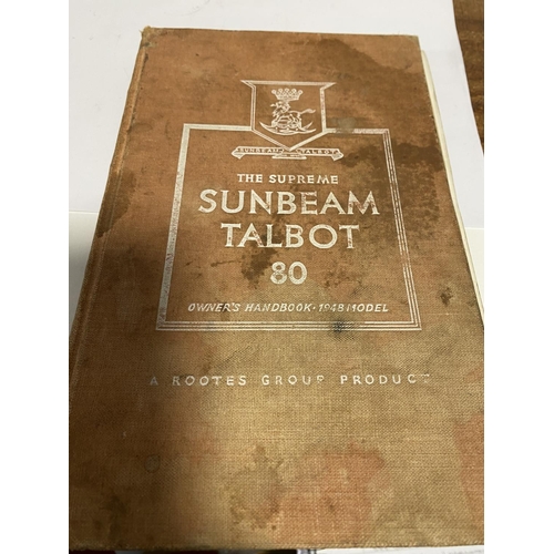 55 - Sunbeam Talbot Owners Handbook for 1948 Model, Used